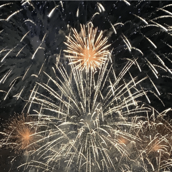 Fireworks on Three Mile Harbor East Hampton Photo: East Hampton Star